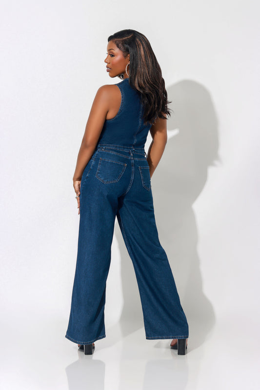 Retro Denim Vest Set